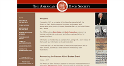 Desktop Screenshot of americanbachsociety.org