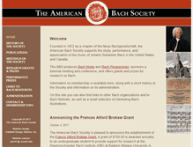 Tablet Screenshot of americanbachsociety.org